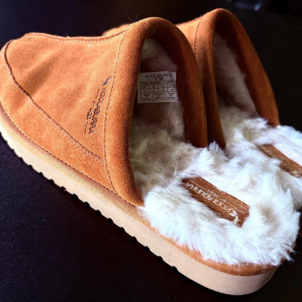Koolaburra by UGG Bordon Men's Slippers chestnut suede size 10 tan slip on